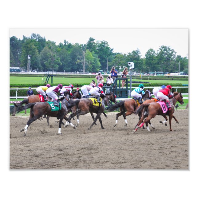 And They're off at Saratoga Photo Print (Front)