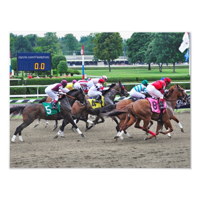 And They're off at Saratoga Photo Print (Front)