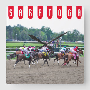And They're off at Saratoga Square Wall Clock