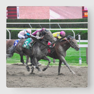 And They're off at Saratoga Square Wall Clock