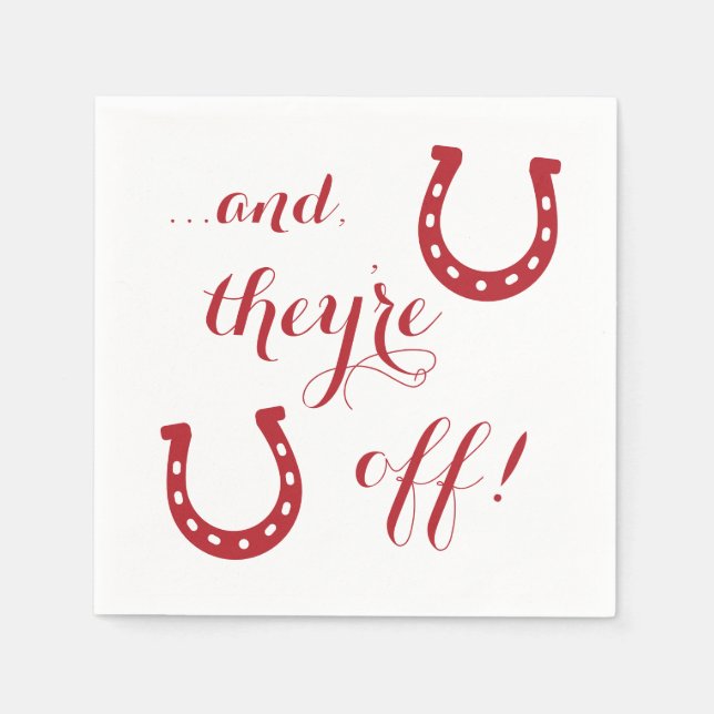 And They're Off Derby Napkin (Front)