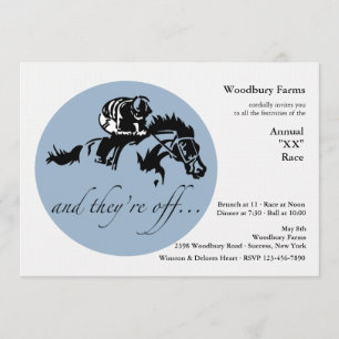 And They're Off Horse Racing Invitation