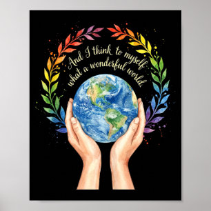 And think to what a wonderful world earth day tank poster