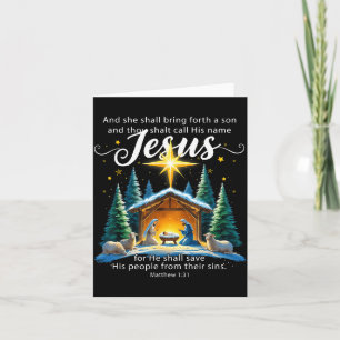 And Thou Shalt Call His Name Jesus Nativity Christ Card