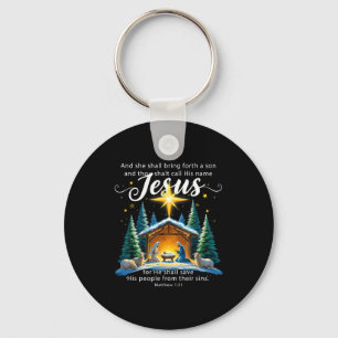 And Thou Shalt Call His Name Jesus Nativity Christ Key Ring