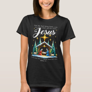 And Thou Shalt Call His Name Jesus Nativity Christ T-Shirt