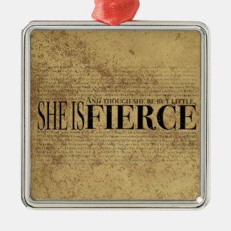 And though she be but little, she is fierce. metal tree decoration