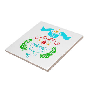 And To All A Good Night Christmas Typography Tile