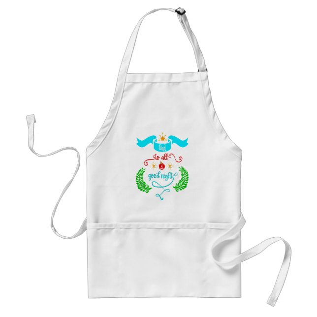 And To All A Good Night Christmas, Typography, ZSG Standard Apron (Front)