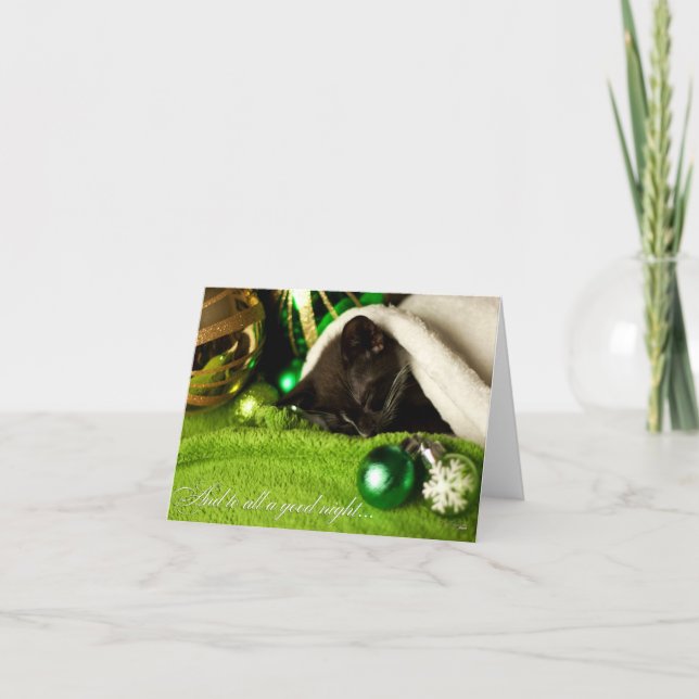 And To All A Good Night Kitty Card (Front)