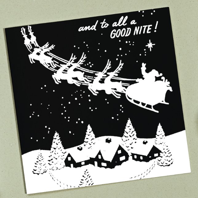 And to All a Good Night Vintage Christmas Santa  Self-inking Stamp (Creator Uploaded)