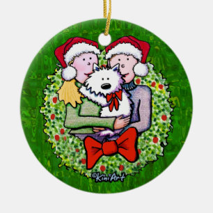 And Westie Makes Three Ceramic Tree Decoration