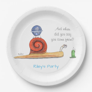 And where did you say you come from? paper plate