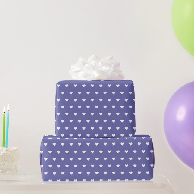 and White Hearts Wrapping Paper (Party Gifts)