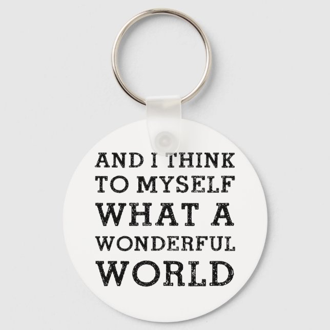 And Wonderful World Key Ring (Front)