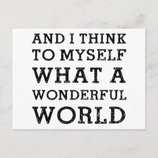 And Wonderful World Postcard