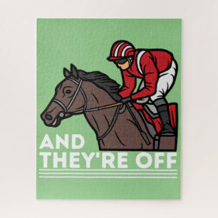 and yre off horse racing horses race event day jigsaw puzzle