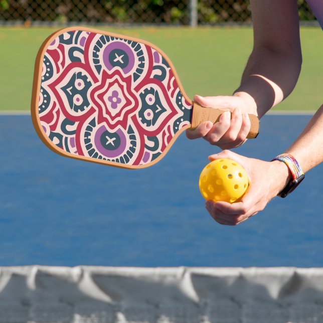 andalousian mosaic, Mandala-Pattern Pickleball Paddle (Insitu)
