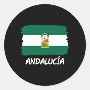 Andalucia Andalusia Flag Classic Round Sticker