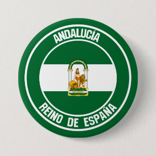 Andalucía Round Emblem 7.5 Cm Round Badge