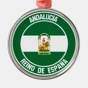 Andalucía Round Emblem Metal Tree Decoration