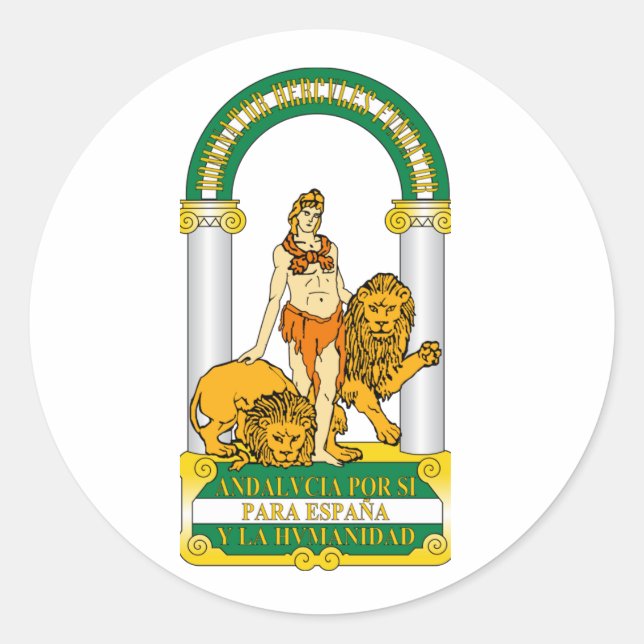 Andalucia (Spain) Coat of Arms Classic Round Sticker (Front)