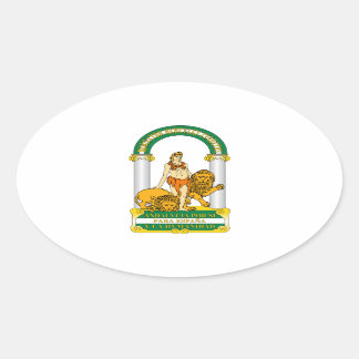 Andalucia (Spain) Coat of Arms Oval Sticker
