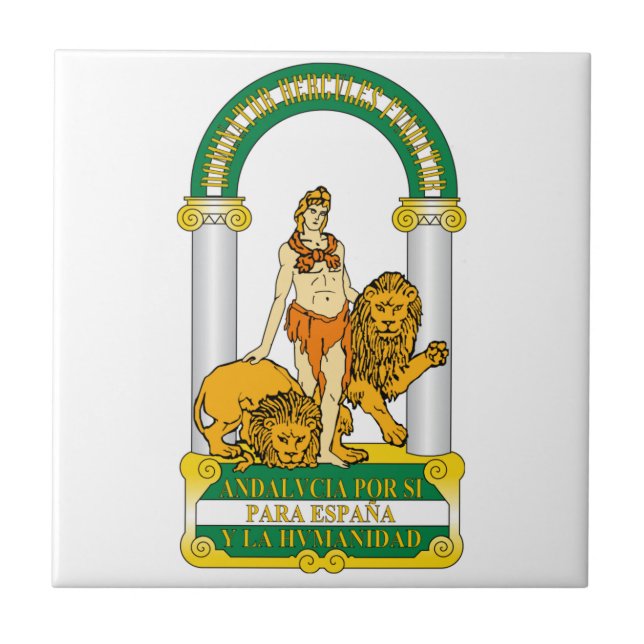 Andalucia (Spain) Coat of Arms Tile (Front)