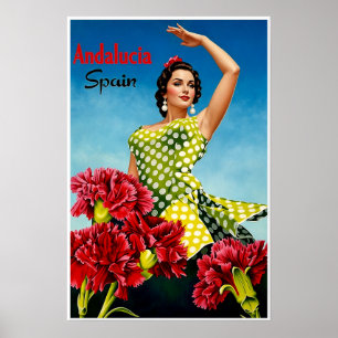 Andalucia Spain travel poster