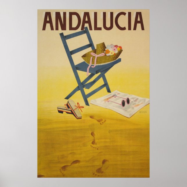 Andalucia, Spain Vintage Travel Poster (Front)