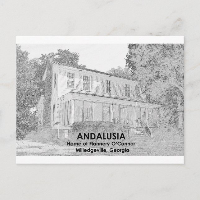 Andalusia - Home of Flannery O'Connor Postcard (Front)