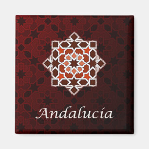 Andalusia in mosaic geometry tile tile magnet