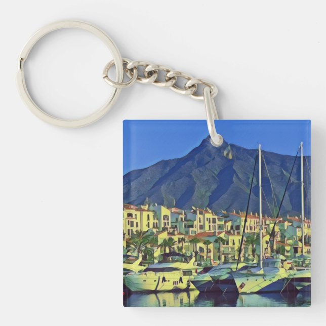 Andalusia - MARBELLA - panorama Key Ring (Front)