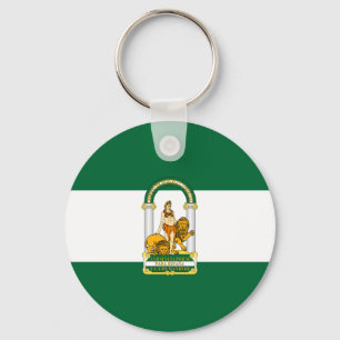 Andalusia, Spain flag Key Ring