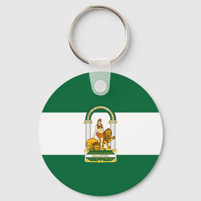 Andalusia, Spain flag Key Ring (Front)