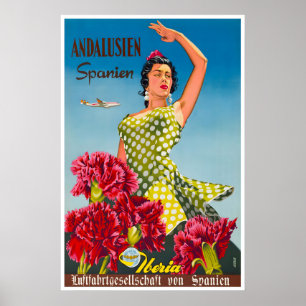Andalusia Spain Poster Travel Art Tourism Print