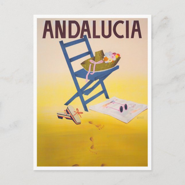 Andalusia Spain vintage travel postcard (Front)