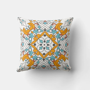 ANDALUSIAN AESTHETICS, yellow mosaic Cushion