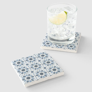 Andalusian Echoes: Boho Moroccan Geometry Stone Coaster