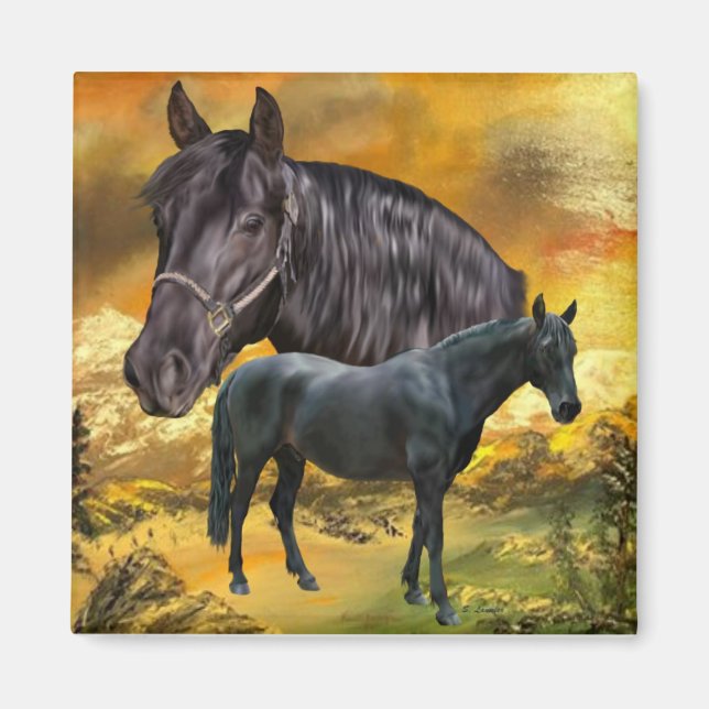 Andalusian Horse Print Magnet (Front)