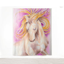 Andalusian Horse Purple Violet Watercolor Art