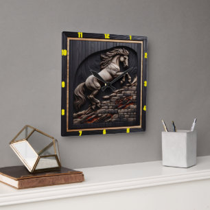 Andalusian Leap: Art, Time, Personalised Elegance Square Wall Clock