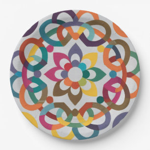 Andalusian-Moroccan mosaics Paper Plate