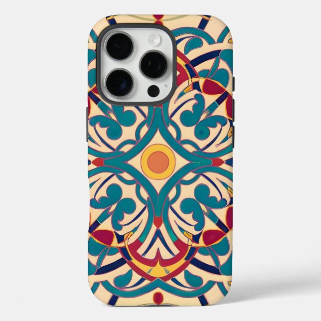  Andalusian mosaic minimal, Mandala-Pattern Case-Mate iPhone Case (Back)