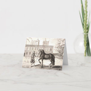 Andalusian PRE Horse – Vintage Spanish Engraving Card