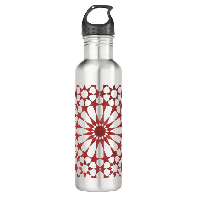 Andalusian red mosaic ALHAMBRA 710 Ml Water Bottle (Front)