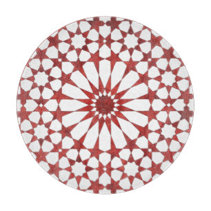 Andalusian red mosaic ALHAMBRA Cutting Board