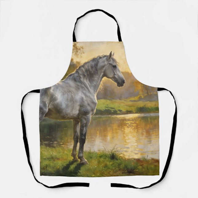 Andalusian Stallion by the Lake Apron (Front)