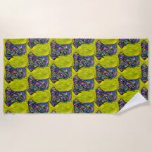 Andalusian Terrier Love Beach Towel
