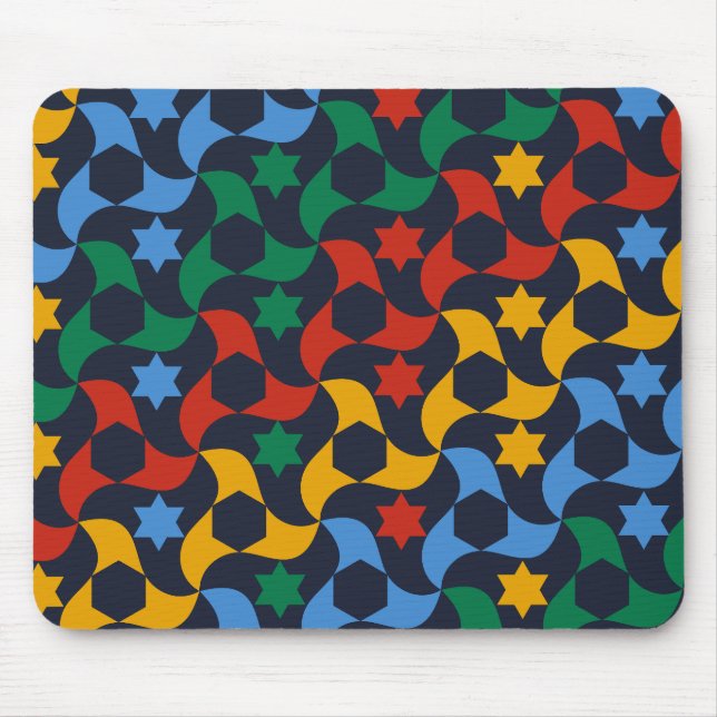 Andalusian Tiles 12 (Alhambra Palace, Granada) Mouse Mat (Front)